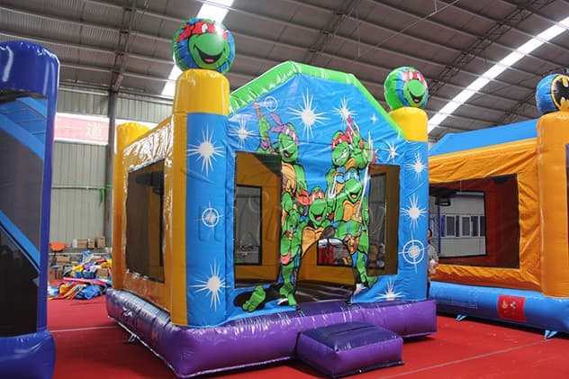 commercial Cartoon Ninja Turtles Inflatable Bounce House