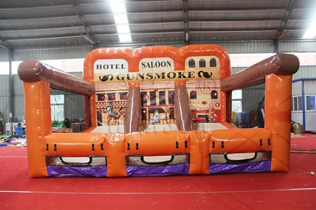 commercial Inflatable 3 Lane Gunsmoke Shooting Gallery
