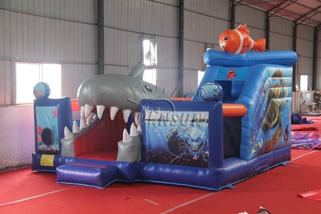 shark Inflatable Combo Bouncer With Slide