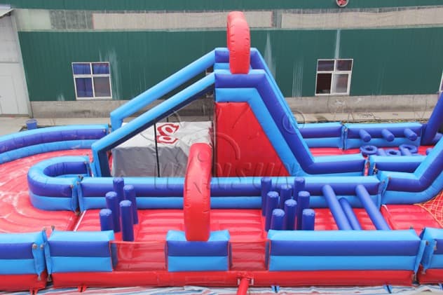 cheap Rugged Warrior Challenge 180 Degree inflatable obstacle course
