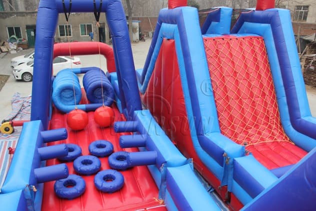 outdoor Rugged Warrior Challenge 180 Degree inflatable obstacle course