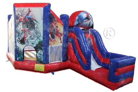 Spiderman Bouncy Castle With Slide for sale