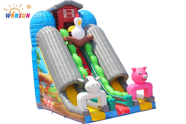 commercial animal farm inflatable slide