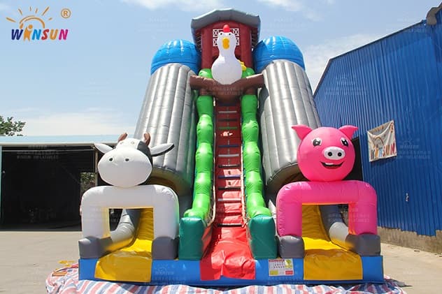 animal farm inflatable slide wss314 3