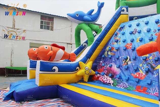 wholesale aquarium inflatable dry slide