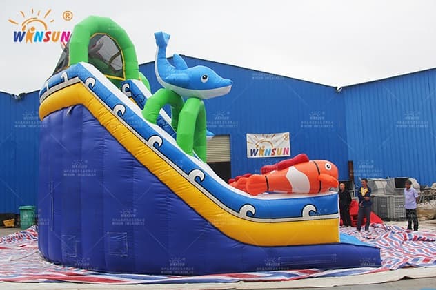 outdoor aquarium inflatable slide