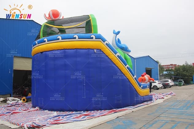 indoor aquarium inflatable slide