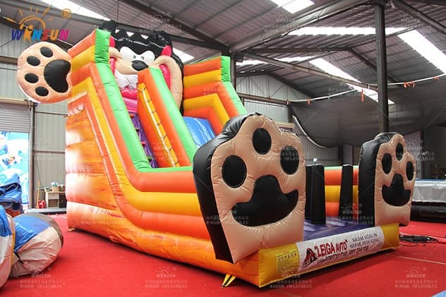 wholesale black cat inflatable slide