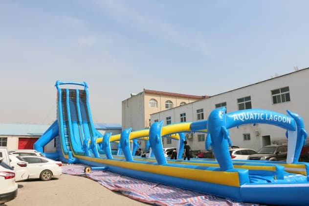 blue dolphin large water slide for sale