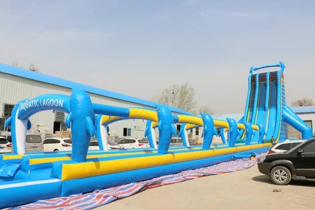 blue dolphin large water slide manufacturer