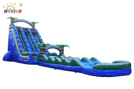 WSS-339 Blue Marble Wave Inflatable Water Slide