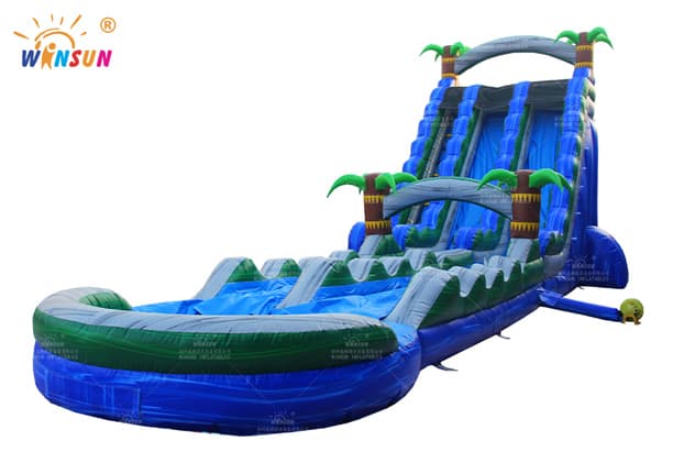 blue marble wave inflatable water slide wss339 2