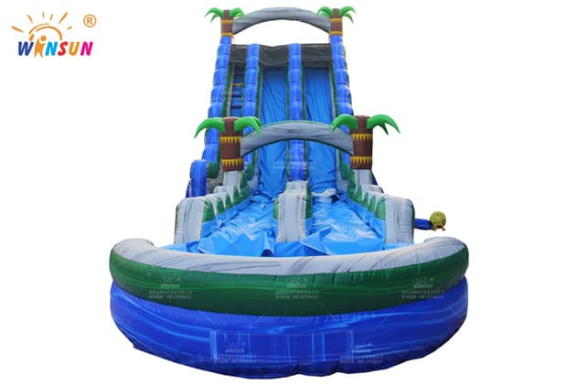 blue marble wave inflatable water slide wss339 3