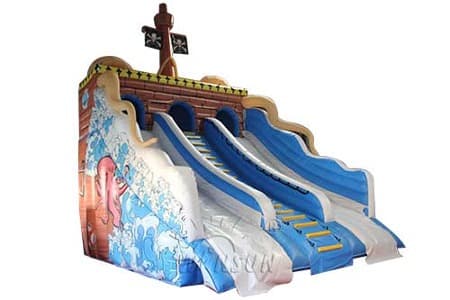 WSS-268 Blue Sea Wave Pirate Ship Water Slide