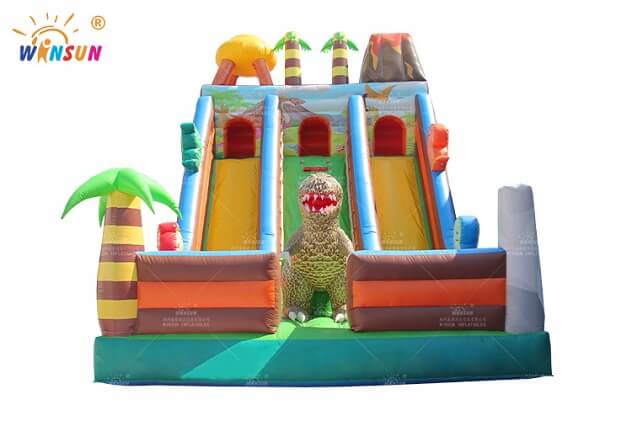 commercial dinosaur theme inflatable slide wss370 2