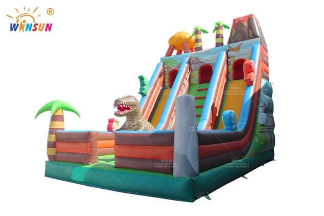 commercial dinosaur theme inflatable slide wss370 4