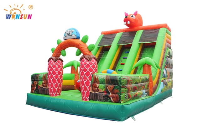 commercial inflatable slide with squirrel theme wss366 2