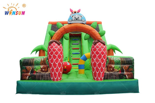 commercial inflatable slide with squirrel theme wss366 4