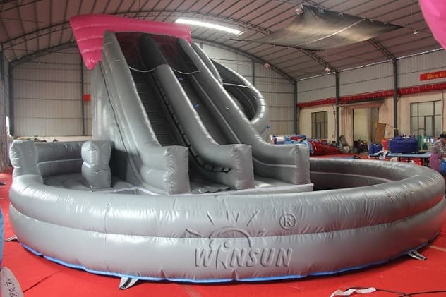 corkscrew inflatable water slide