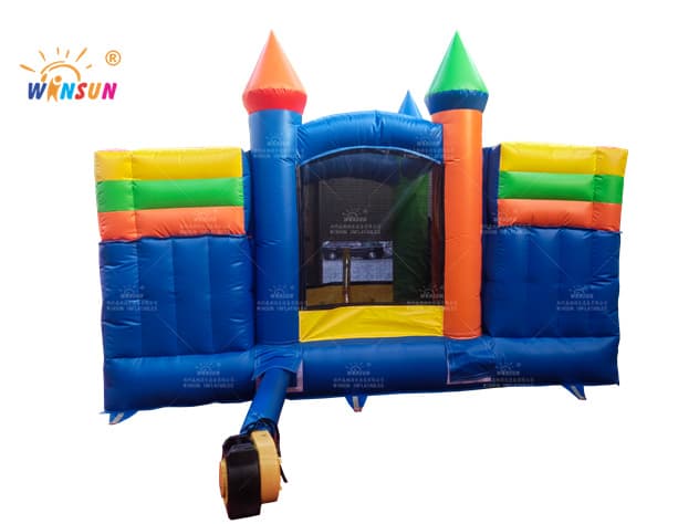 dual lane inflatable slide with moonwalk wss333 3