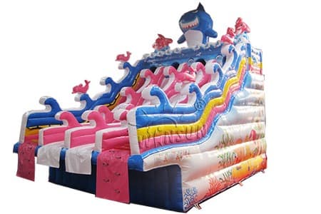WSS-207 Four Lane Inflatable Water Slide