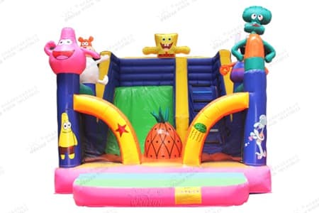WSC-341 Inflatable Combo SpongeBob Trampoline