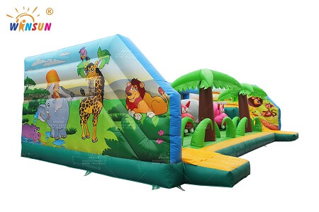 WSP-353 Inflatable Hippo Wipeout Obstacle Courses Game