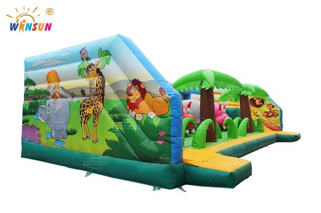 inflatable hippo wipeout obstacle course game wsp 353 2