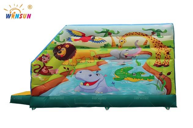 inflatable hippo wipeout obstacle course game wsp 353 3