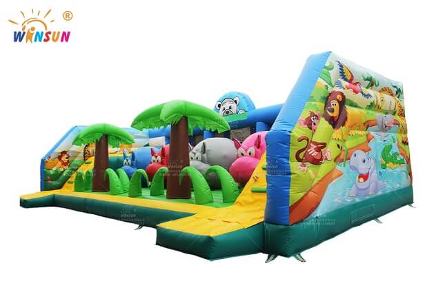 inflatable hippo wipeout obstacle course game wsp 353 5