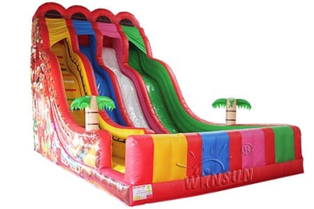 WSS-232 Inflatable Rainbow Four Lane Slide