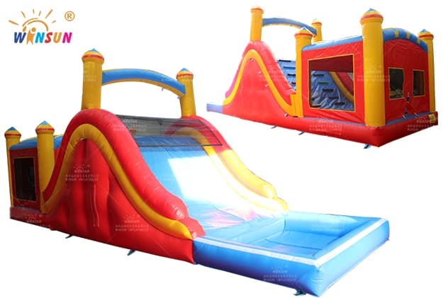 inflatable water slide with jumping castle wss300 2