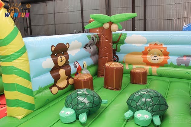 inflatable zoo bouncer for kids