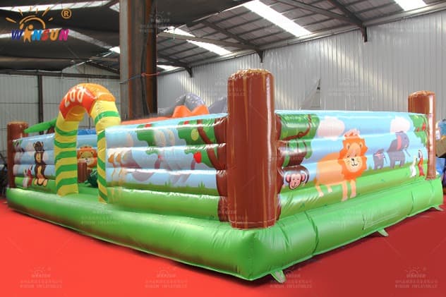 commercial inflatable zoo bouncer