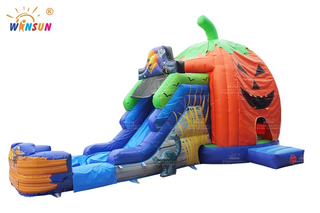 jack-o-lantern bounce house combo wsc 403 4