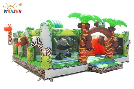 WSC-419 Jungle Animals Inflatable Bounce Funland