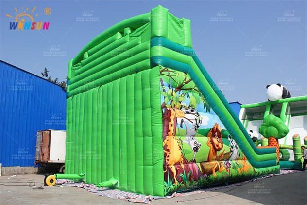 wholesale jungle animals inflatable slide