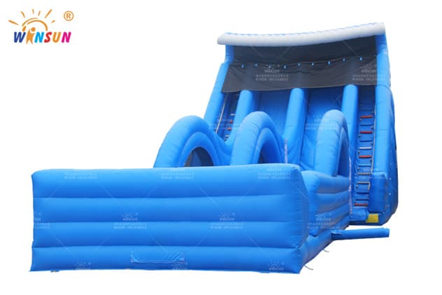 large inflatable blue wave slide wss356 4