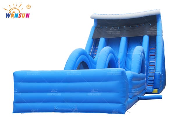 wholesale large inflatable blue wave slide