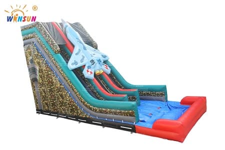 WSS-362 Military Theme Inflatable Water Slide