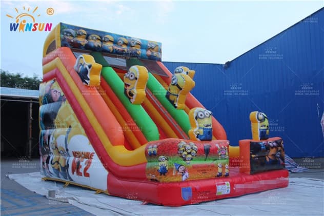 outdoor minions inflatable slide