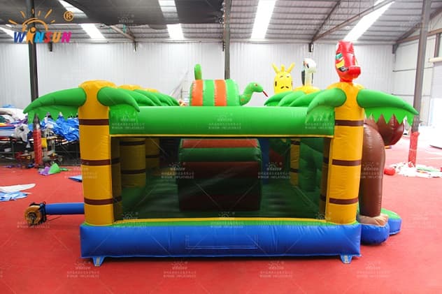 monkey inflatable jumping castle with slide wsc383 4