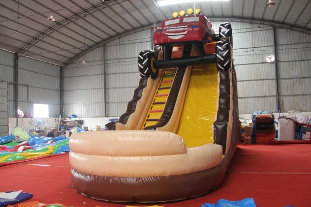 commercial monster truck inflatable slide