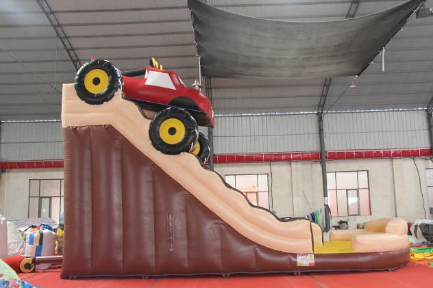 kids monster truck inflatable slide