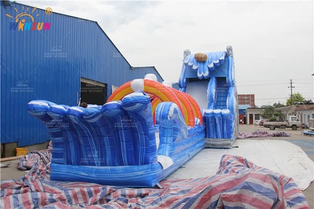 outdoor niagara falls inflatable water slide for kids