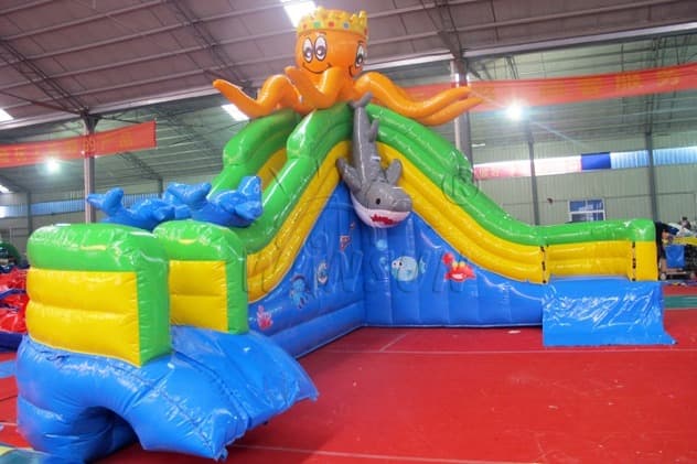 commercial octpous inflatable water slide
