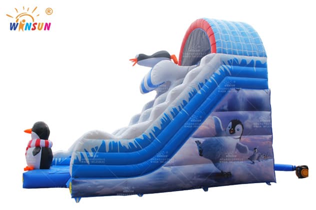 commercial penguins inflatable slide