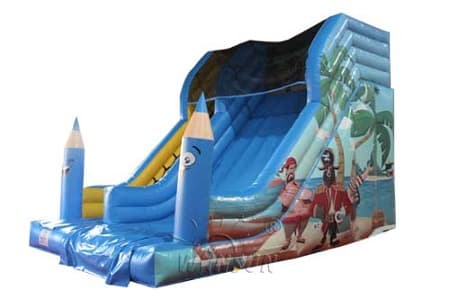 pirate island inflatable slide
