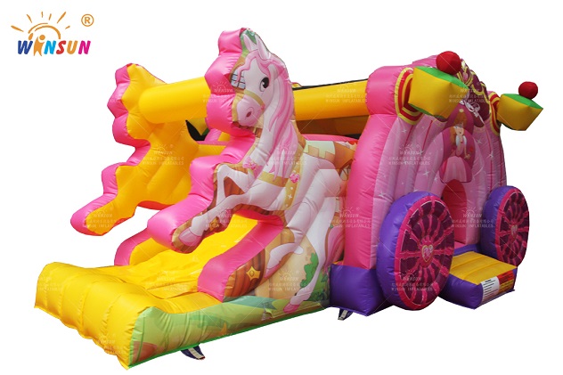 princess carriage inflatable bouncer with slide wsc 393 3