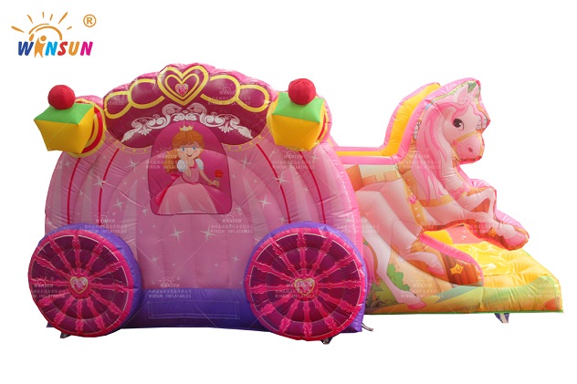 princess carriage inflatable bouncer with slide wsc 393 4